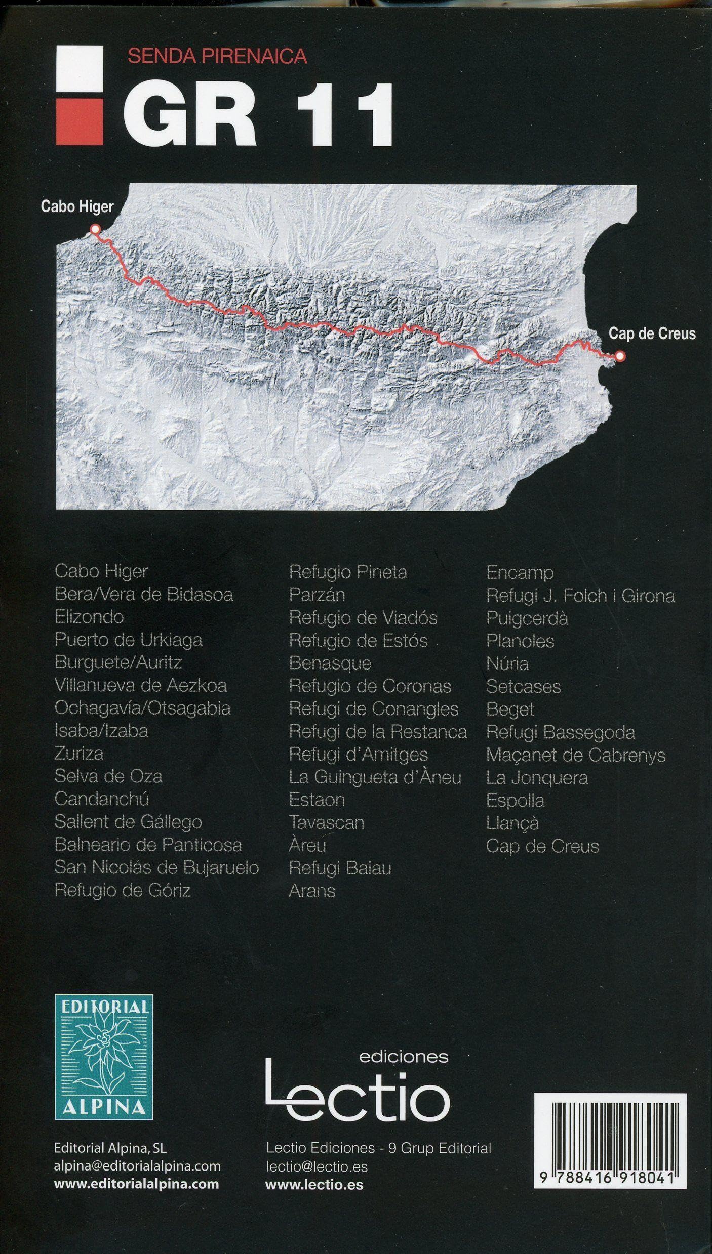 Senda Pirenaica GR11 guide + map Cabo Higer-Cap de Creus