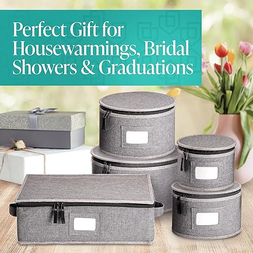 Miniatura 8 de Juego de recipientes de almacenamiento de China, mejorados, con carcasa dura y apilables, para almacenamiento y transporte de vajillas, protege