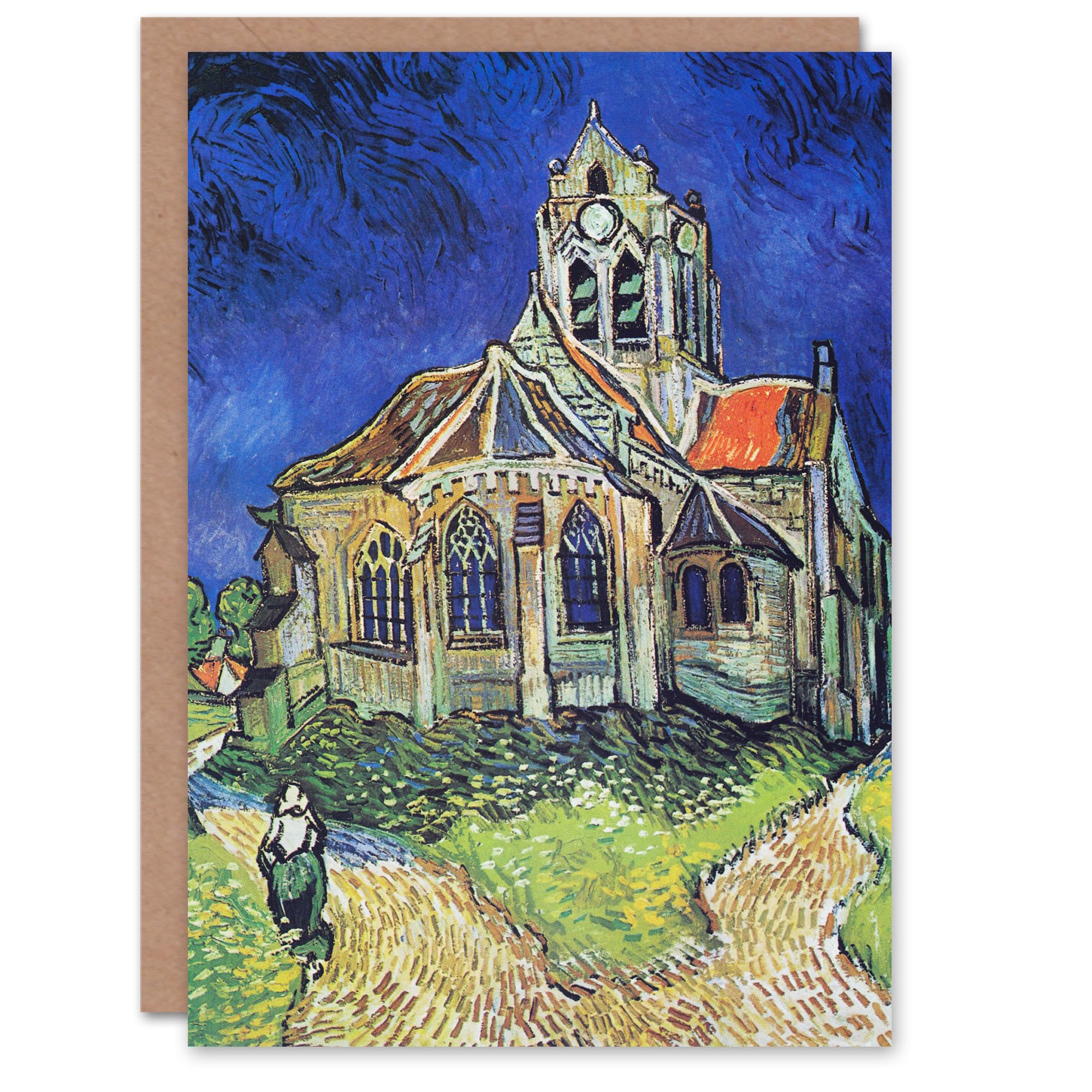 Artery8 Vincent van Gogh Art Card The Church at Auvers Oil Painting