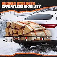 Vista 8 de Mockins Portaequipajes de Carga Cuadrado Extra Profundo para Enganche de Remolque de 40"x40"x6" con Soporte de Placa Capacidad de 500 Libras