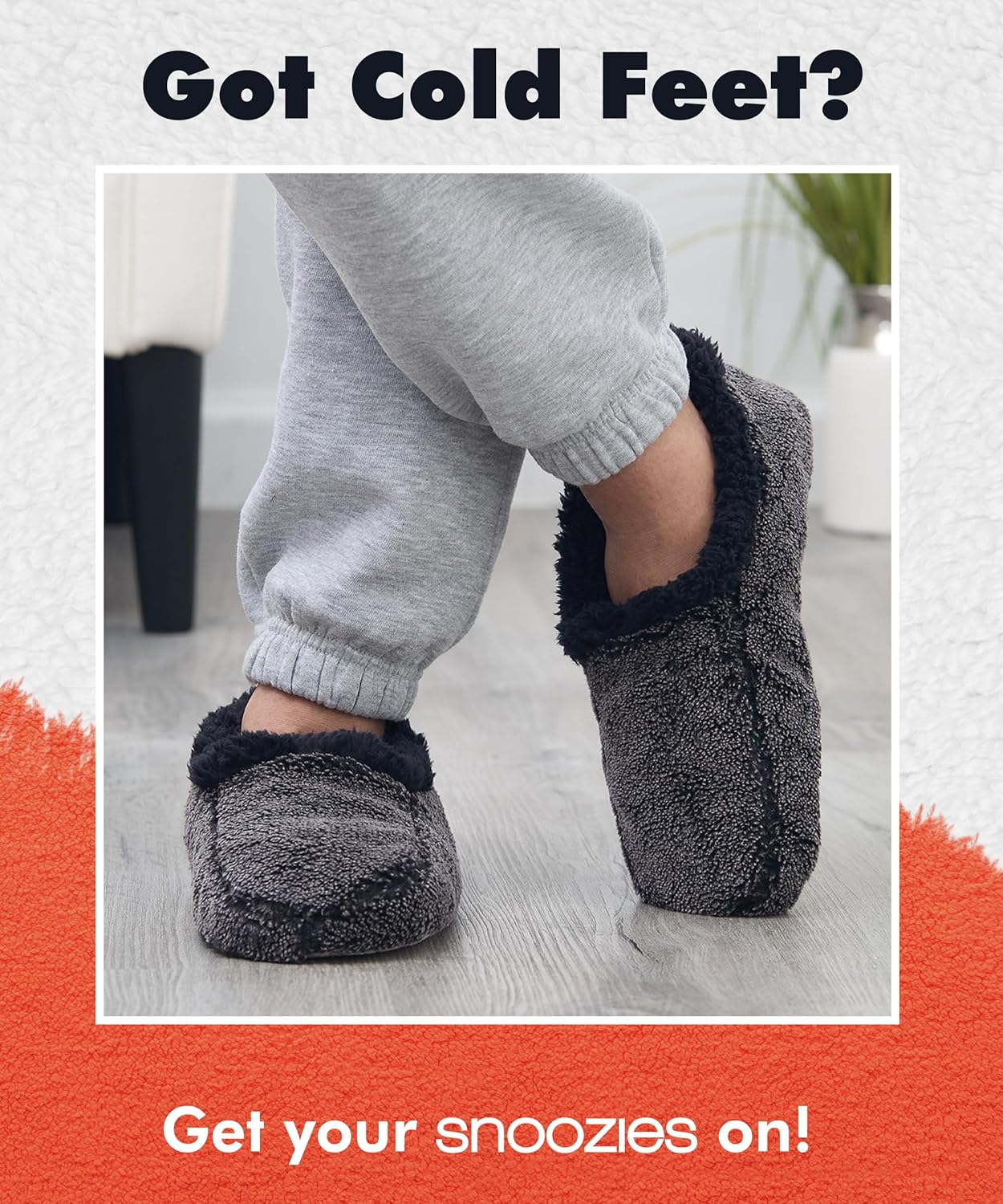 Snoozies Mens Two Tone Fleece Lined Slippers - Comfortable Slippers for Men - Two Tones - Image 3