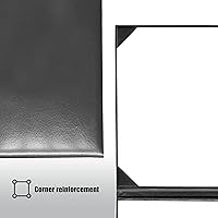 Vista 4 de Cubierta de diploma de 8.5 x 11 pulgadas para titular de diploma, cubierta de certificado de graduación, cuero liso, negro