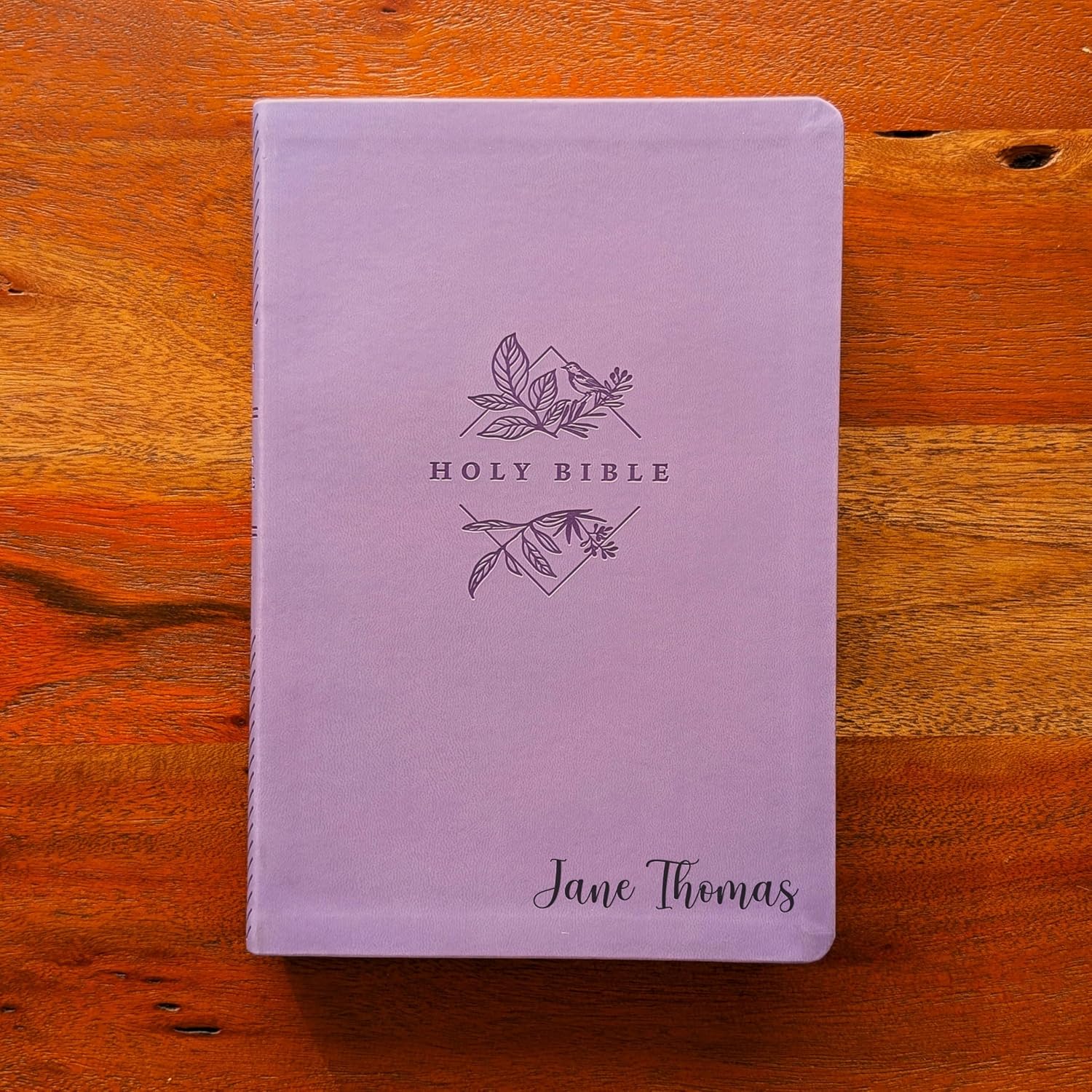 Personalized NLT Large Print Premium Value Thinline Bible – Filament Enabled | LeatherLike Lavender Song Edition | Custom Engraved | 10.25-Point Large Print | Life Application Topics Index & Filament Bible App Integration | 9.625” x 6.75” (Name Only)