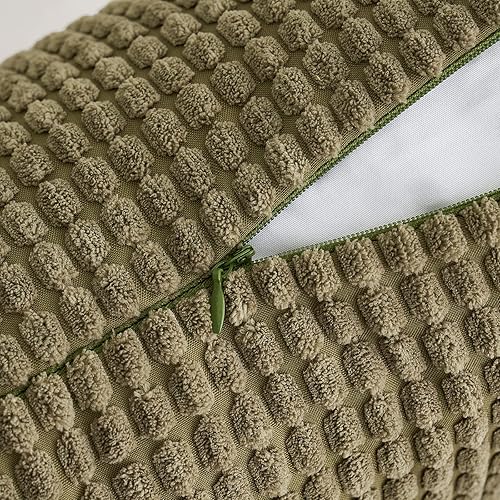 Miniatura 4 de MIULEE - Juego de 2 fundas de almohada de 12 x 20 pulgadas, granulado suave de pana decorativa, fundas de cojín para sofá, dormitorio, sala de