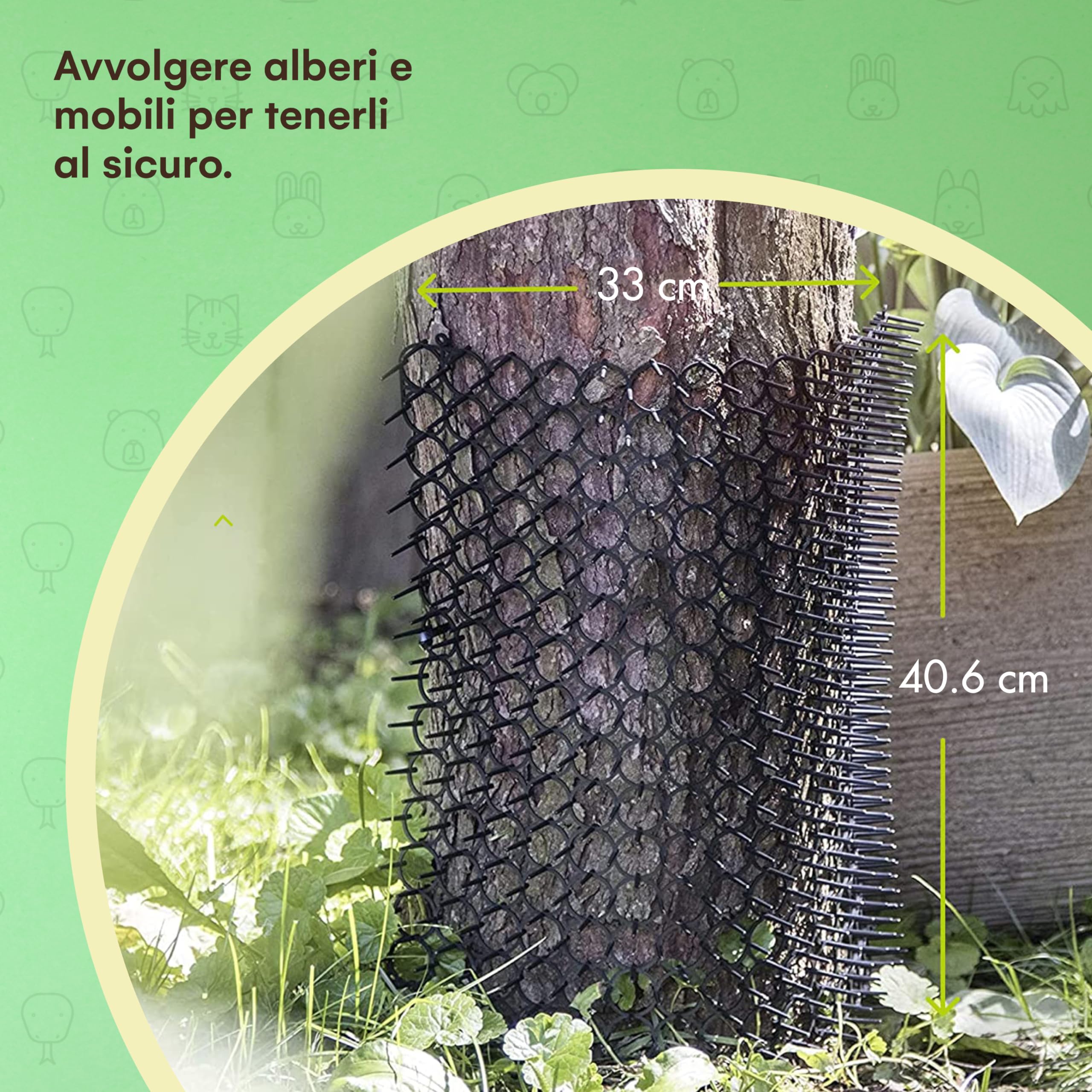 Tappetino Deterrente Per Gatti E Cani Homarden | 16x13 Pollici, 6 Pezzi | Per Interni Ed Esterni - Foto 4