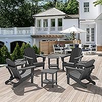 Vista 9 de SERWALL Mesa Adirondack de exterior - Mesa auxiliar gris