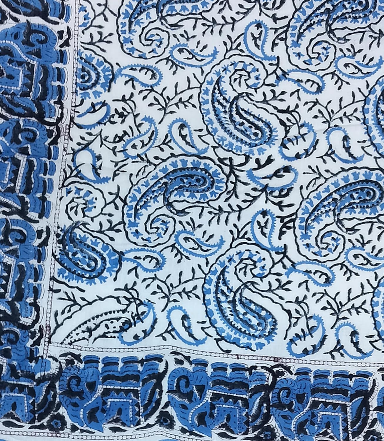 thehandicraftworld Dohar Queen Size Flower Print and Comfort in Good Locking Print Ac Quilt Soft dohar Summer dohar Block Printed dohar (King/Queen Size 90x108 Inch)