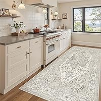 Vista 56 de Madane Alfombra Pasillera Lavable - Alfombras Pasilleras 2x6 para Pasillos de 6 Pies Antideslizante Vintage Alfombra Pasillera de Cocina