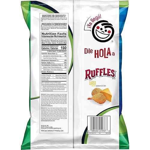 Ruffles Queso, 1.5 onzas (paquete de 8)