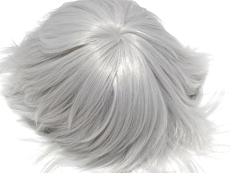Amazon コスプレ 衣装 白 銀 髪 ショート ヘア ウィッグ COS