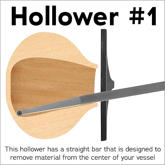 Savannah Carbide Hollower Tool #1 for Removing Material From The Center of Hollow Forms