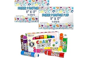 U.S. Art Supply 8 Color Crazy Dots Washable Easy Grip Non-Toxic Markers...
