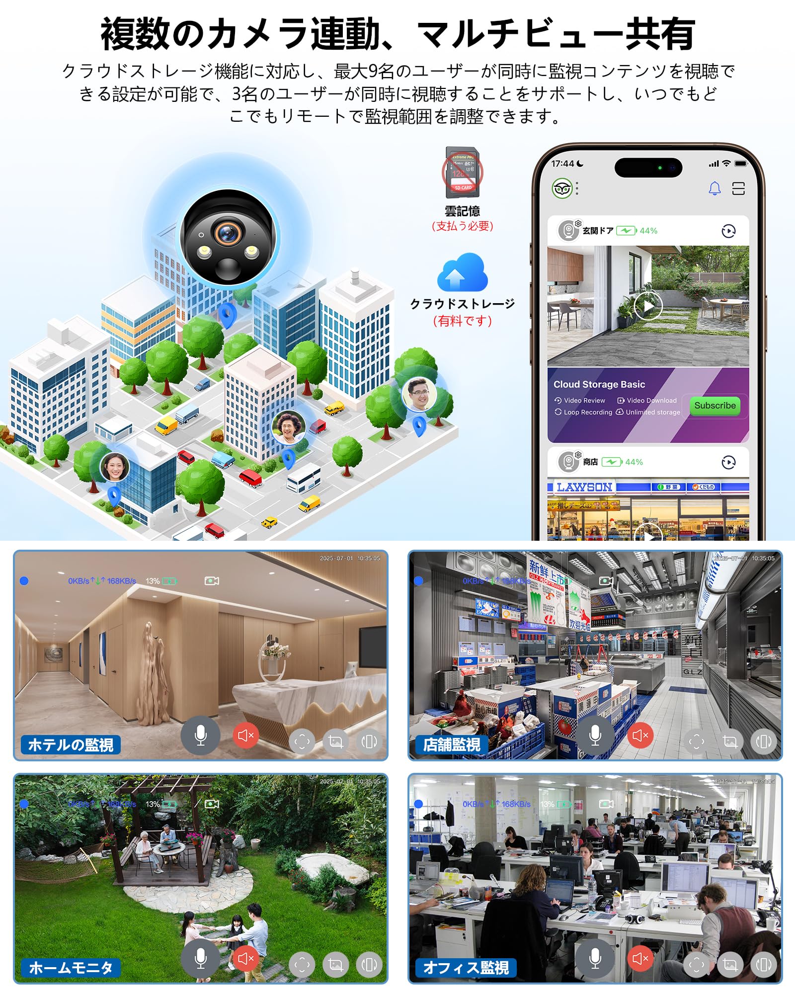 Amazon.co.jp: 防犯カメラ 屋外 ソーラー 高効率ソーラー充電