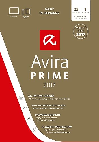 Avira Prime 2017 | 25 Device Household License | 1 Month | Download [Online Code]