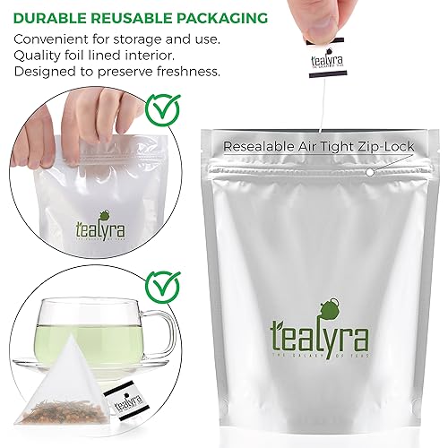 Miniatura 3 de Tealyra - Gen Mai Cha Supreme Japanese - 25 bolsas de té - Té verde Genmaicha con arroz tostado integral - Nivel de cafeína bajo - Hoja suelta -