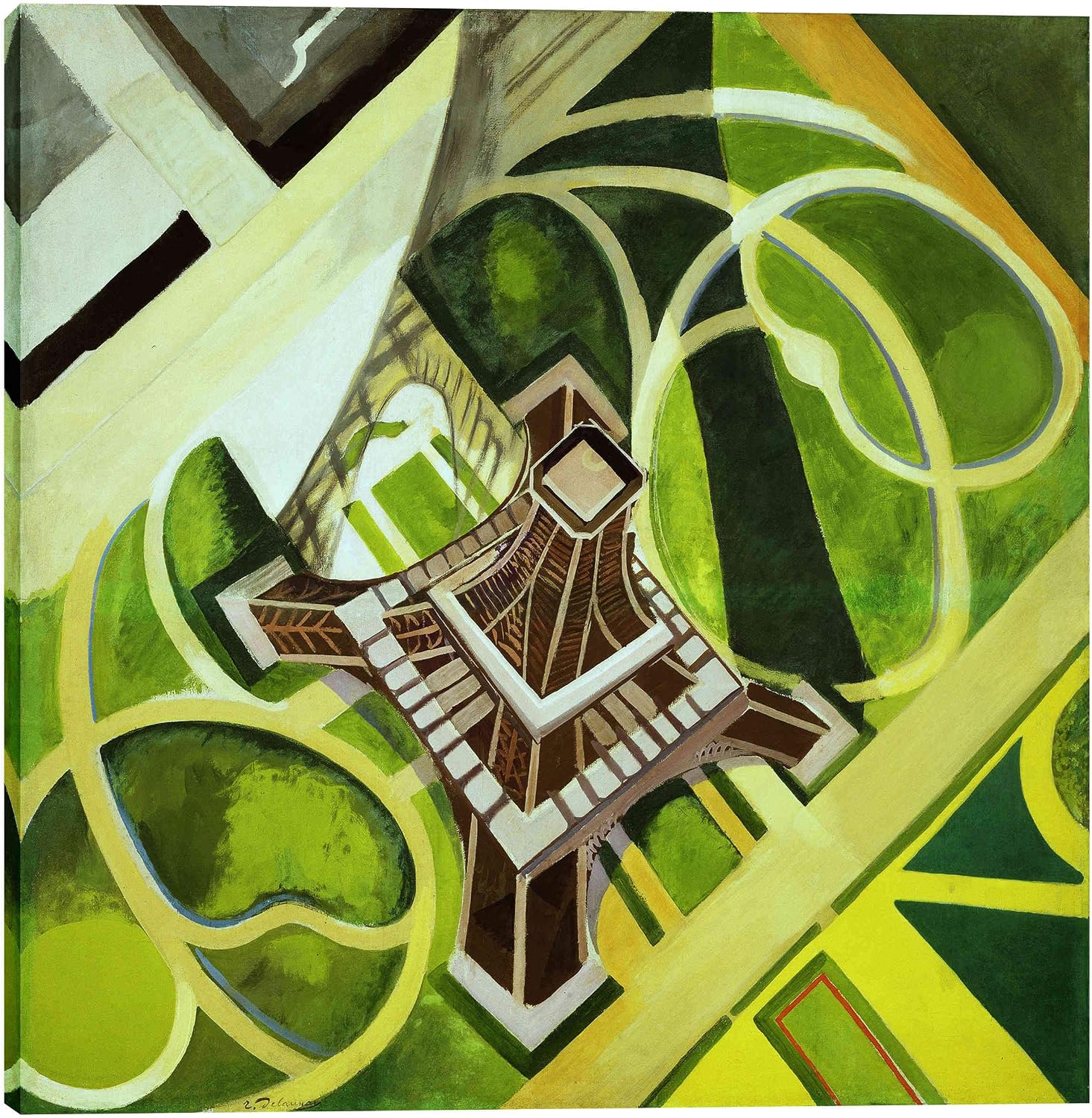 Epic Graffiti 'La Tour Eiffel et Jardin du Champ de Mars' by Robert Delaunay Canvas Wall Art, 12" x 12"