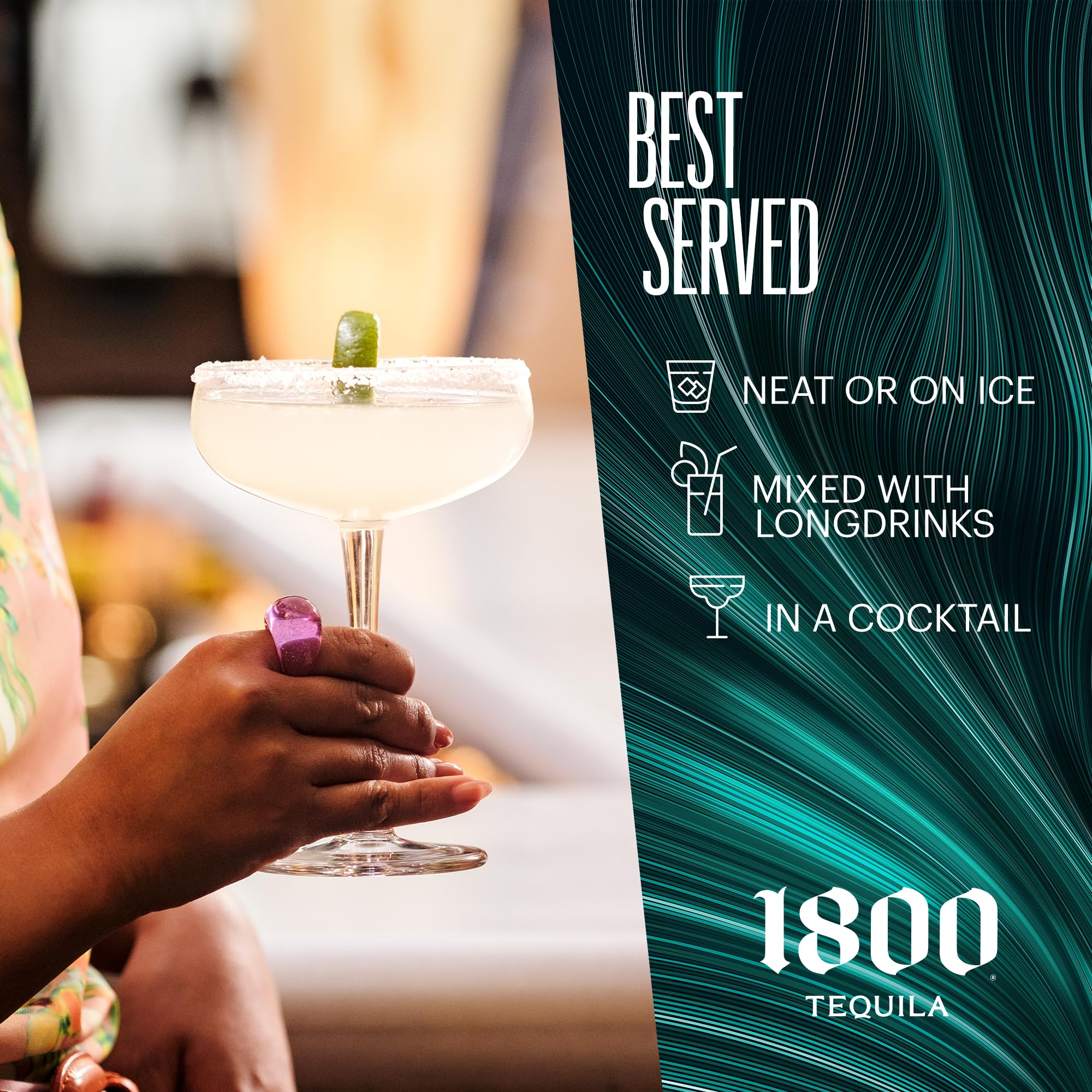 1800 Silver 70 cl - Tequila premium 100% Blue Agave. Sapore bilanciato con note fruttate e pepate. 38% vol.