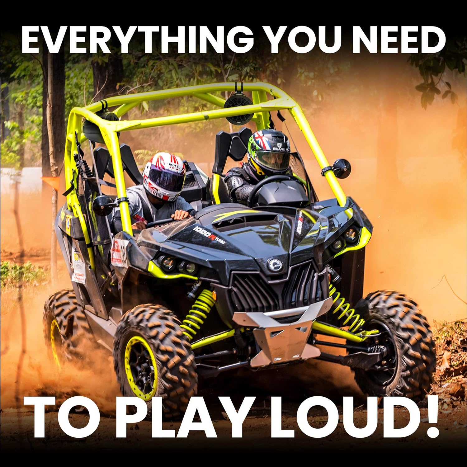 BOSS Audio Systems MPWT60 Marine ATV UTV Roll Cage Waketower Speaker Pods - 600 Watts of Power Per Pair, 6.5 Inch, Full Range, 2 Way, IPX6 Weatherproof, Sold in Pairs