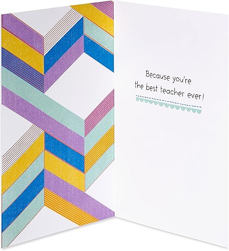 Miniatura 2 de American Greetings Rellena la tarjeta de agradecimiento en blanco para profesores (el mejor maestro!)