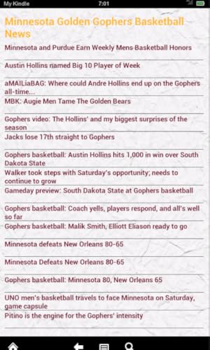 Gophers Basketball News (Kindle Tablet Edition)