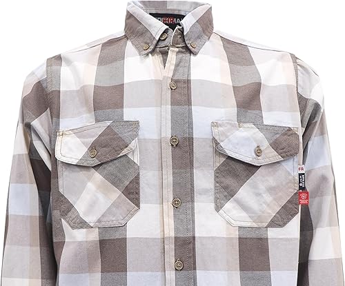 Miniatura 4 de BOCOMAL FR Shirts 6.25oz Camisas de soldadura ligeras Camiseta ignífuga para hombre ignífuga