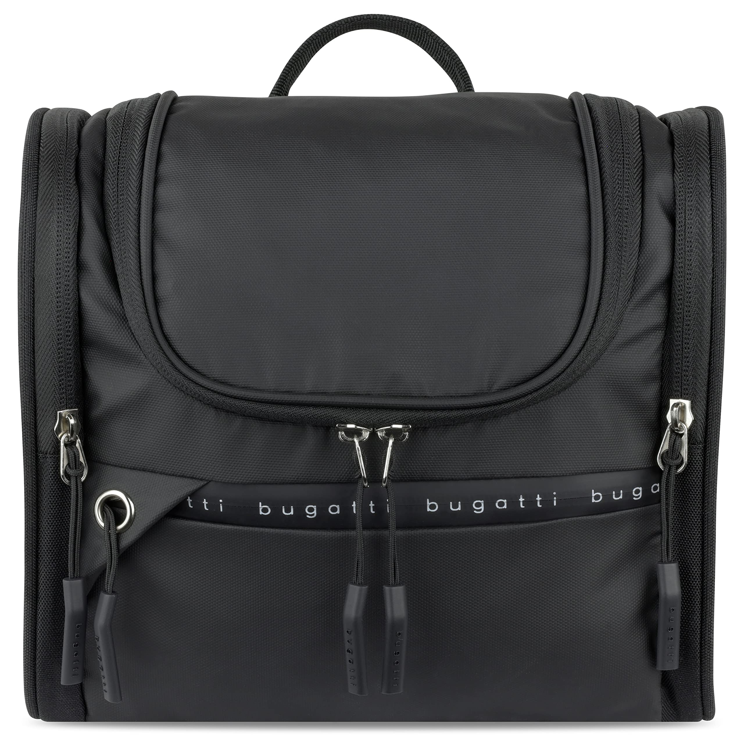 bugatti Blanc DeLight Borsa da toilette per le vacanze, in tela cerata e nylon, nero