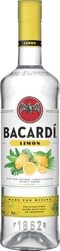 BACARDÍ Limón, ALC. 32%, 70 cl / 700 ml, Ron blanco mezclado con limón, lima y pomelo: un refrescante sabor cítrico (Paquete de 6)