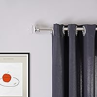 Vista 2 de Cortinero decorativo estándar de 3/4” de diámetro, longitud ajustable de 48 a 84 pulgadas, remates cuadrados de acrílico