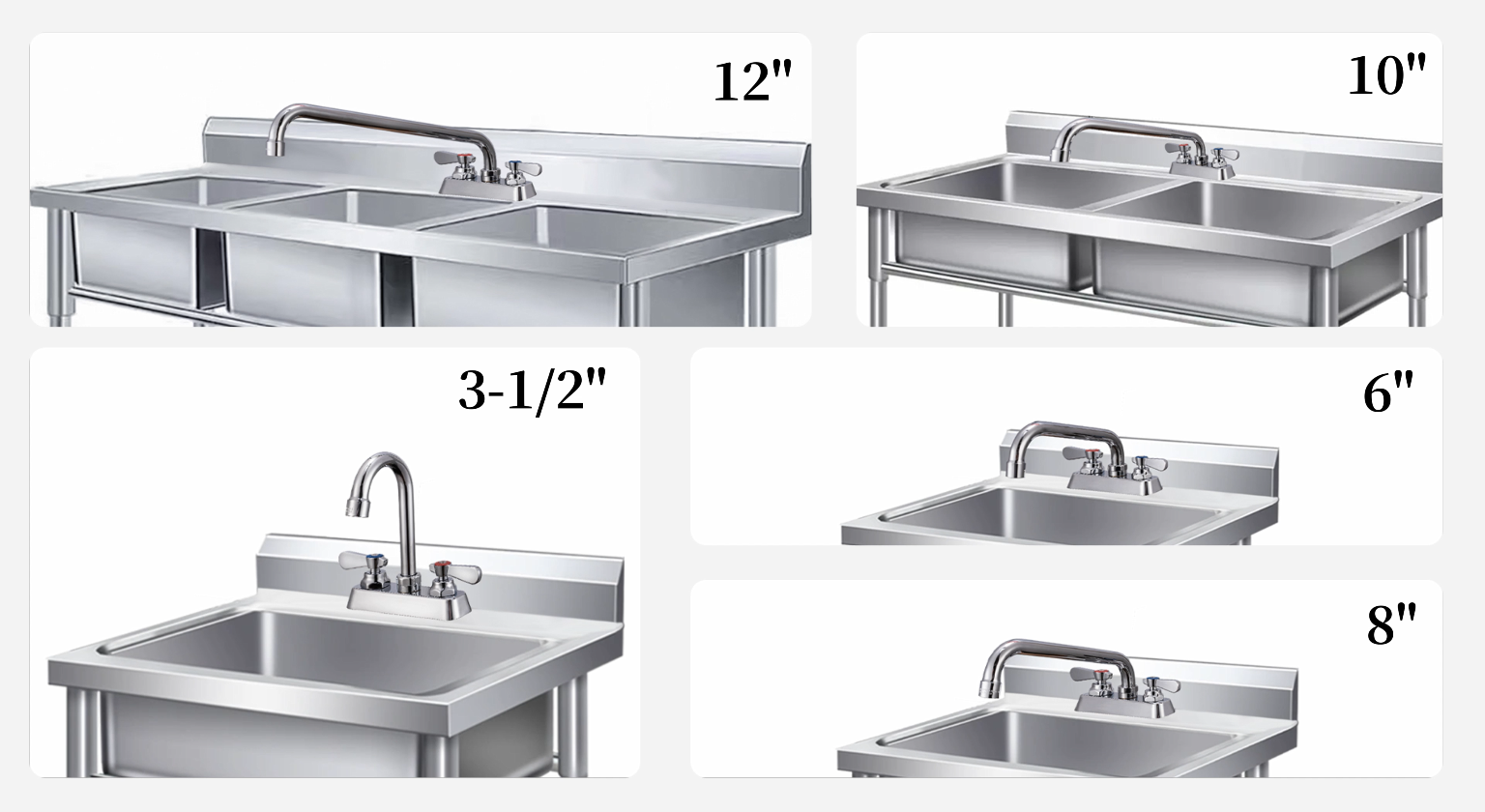 Leak-Free Commercial Bar Sink Faucet 8 Swivel Spout Togo