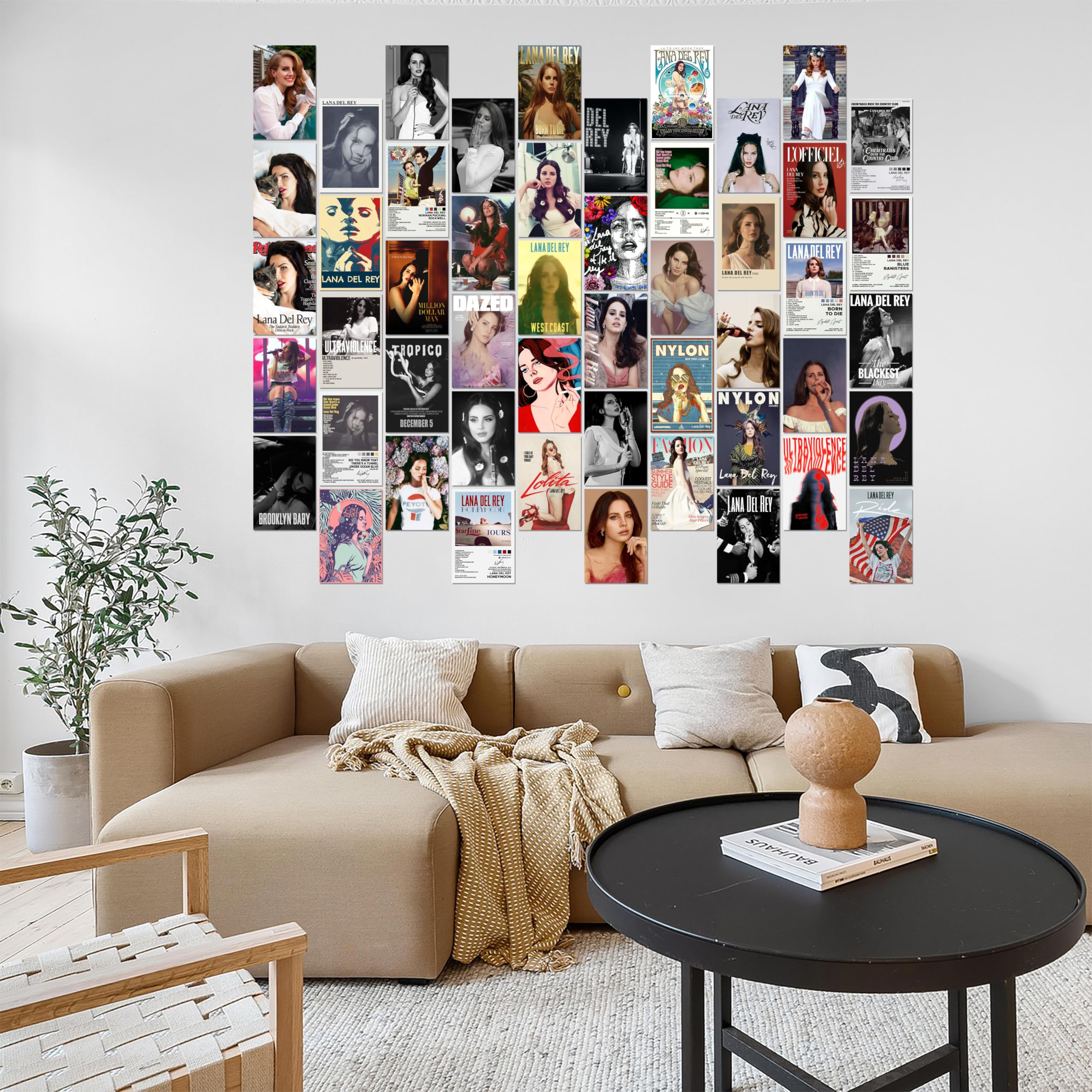 Vintage Music Icon Wall Collage Kit 50 Pcs Self Adhesive Aesthetic