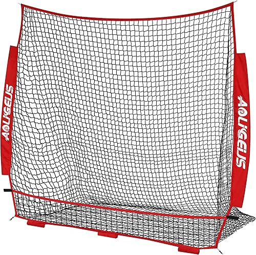 Red de béisbol de sóftbol de repuesto de 6 x 6 pies (solo red), red portátil de práctica de lanzamiento y bateo, red de béisbol sin nudos de 7