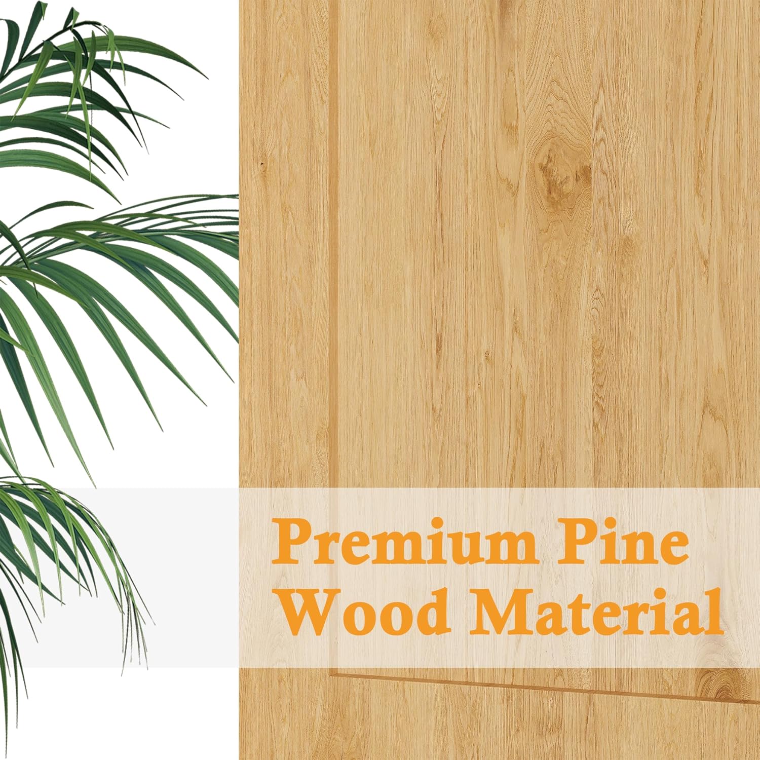 36'' x 80" Solid Bifold Closet Door, Pine Wood Interior Door Slab with Bi-Fold Hardware, Folding Barn Door Interior with Hardware, Fascia & Knob, Unfnished Smooth Surface