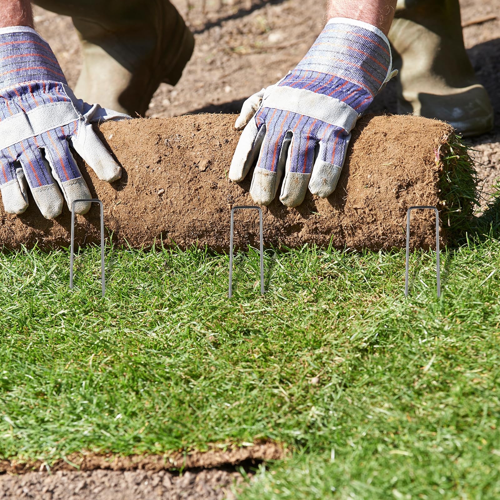 AAGUT Lot De 20 Piquets Galvanisés De 30,5 Cm De Calibre 8 Pour Clôture