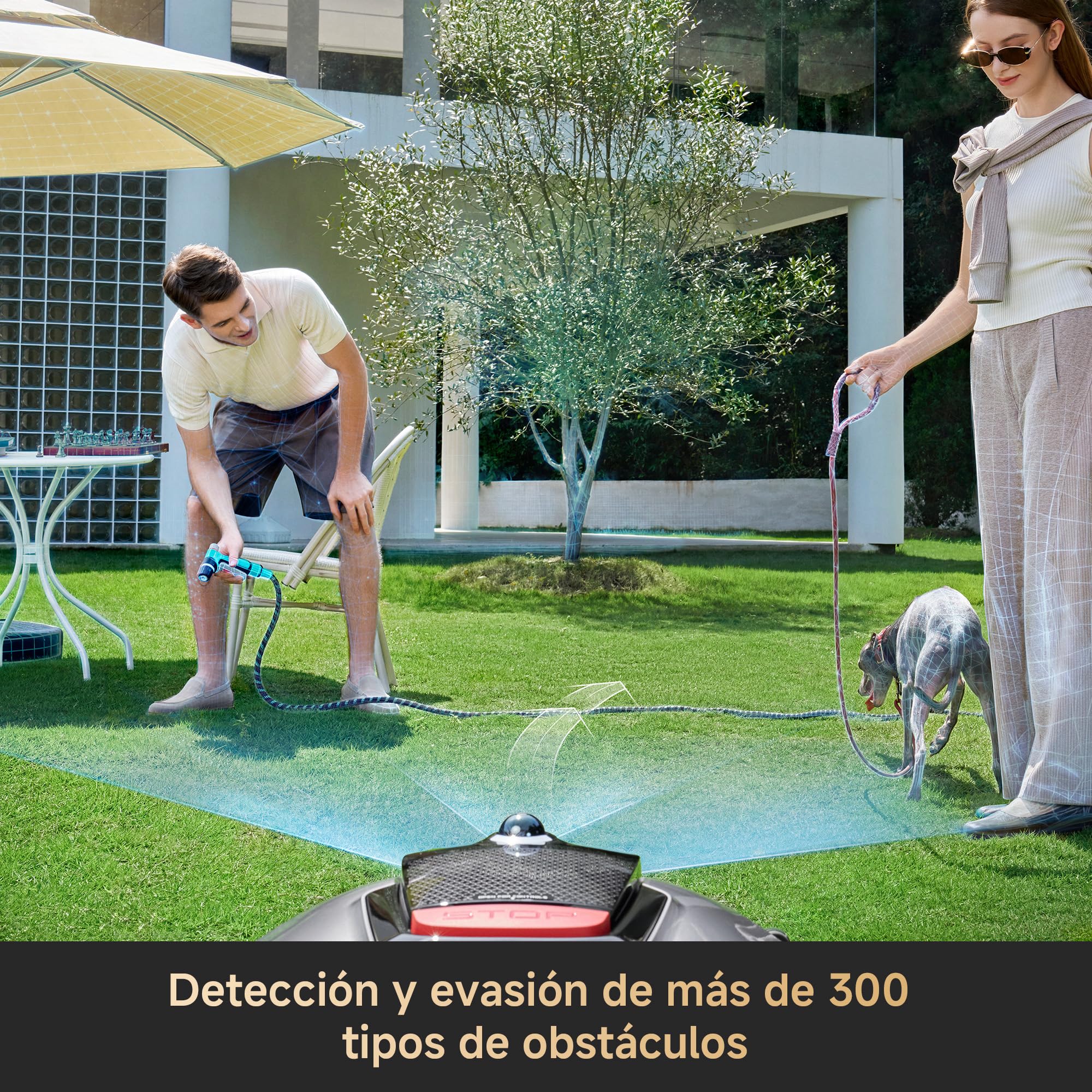 DREAME A3 AWD Pro 5000 Robot Mower para hasta 5000 m², Motores Hub 4WD, Sin RTK, LiDAR 3D 360° y Visión IA Dual, Capacidad de Subida de hasta el 80% (38,7°), EdgeMaster 2.0, Corte de Borde < 3 cm