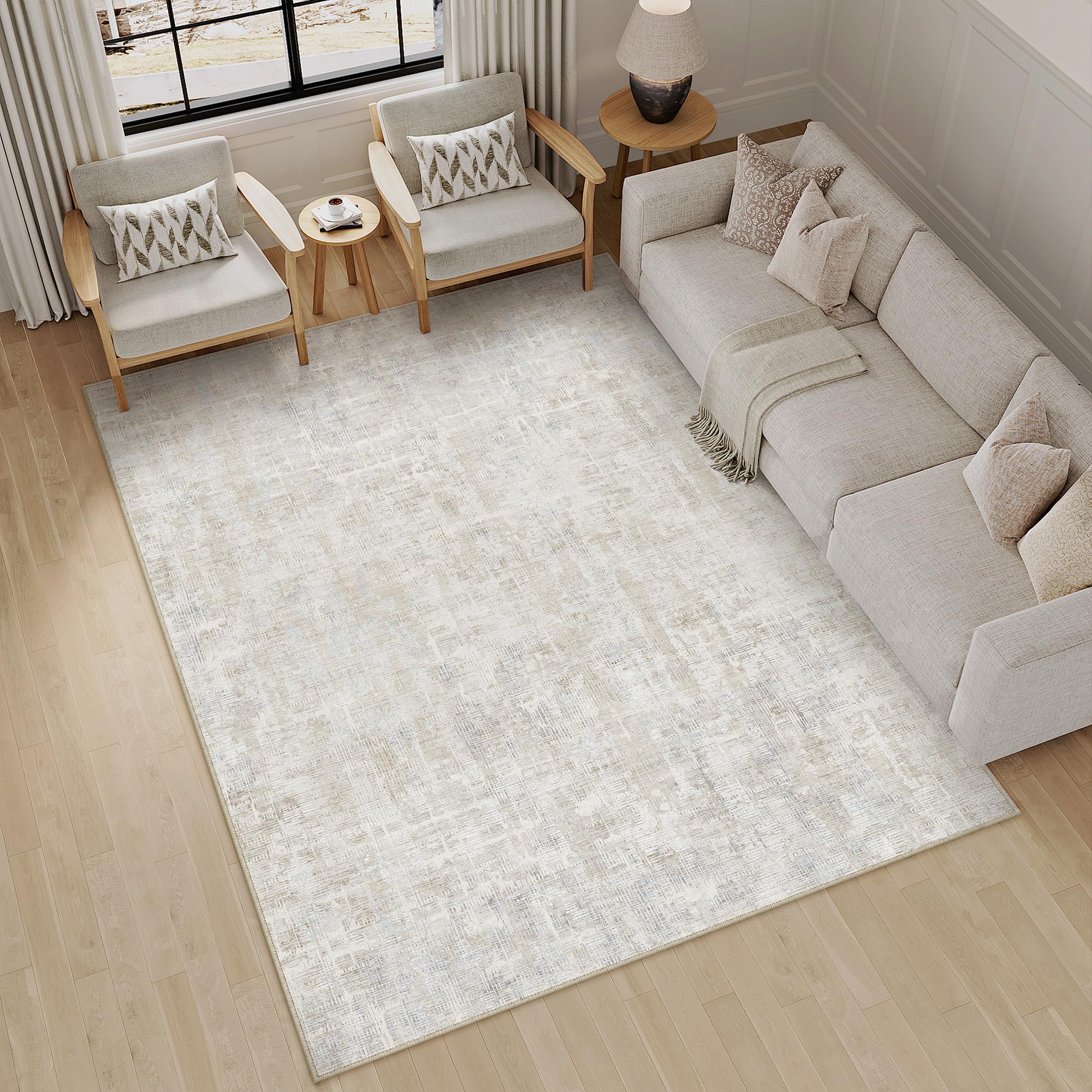 Interieur05 vloerkleed Odelia- beige/wit - hoogpolig- 290 x 200 cm – vtwonen