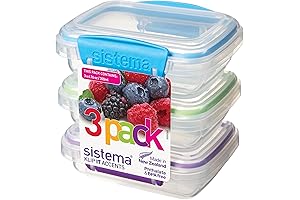 Sistema Klip It Food Storage Containers (6.7 oz/0.2 L, 3 Pack)