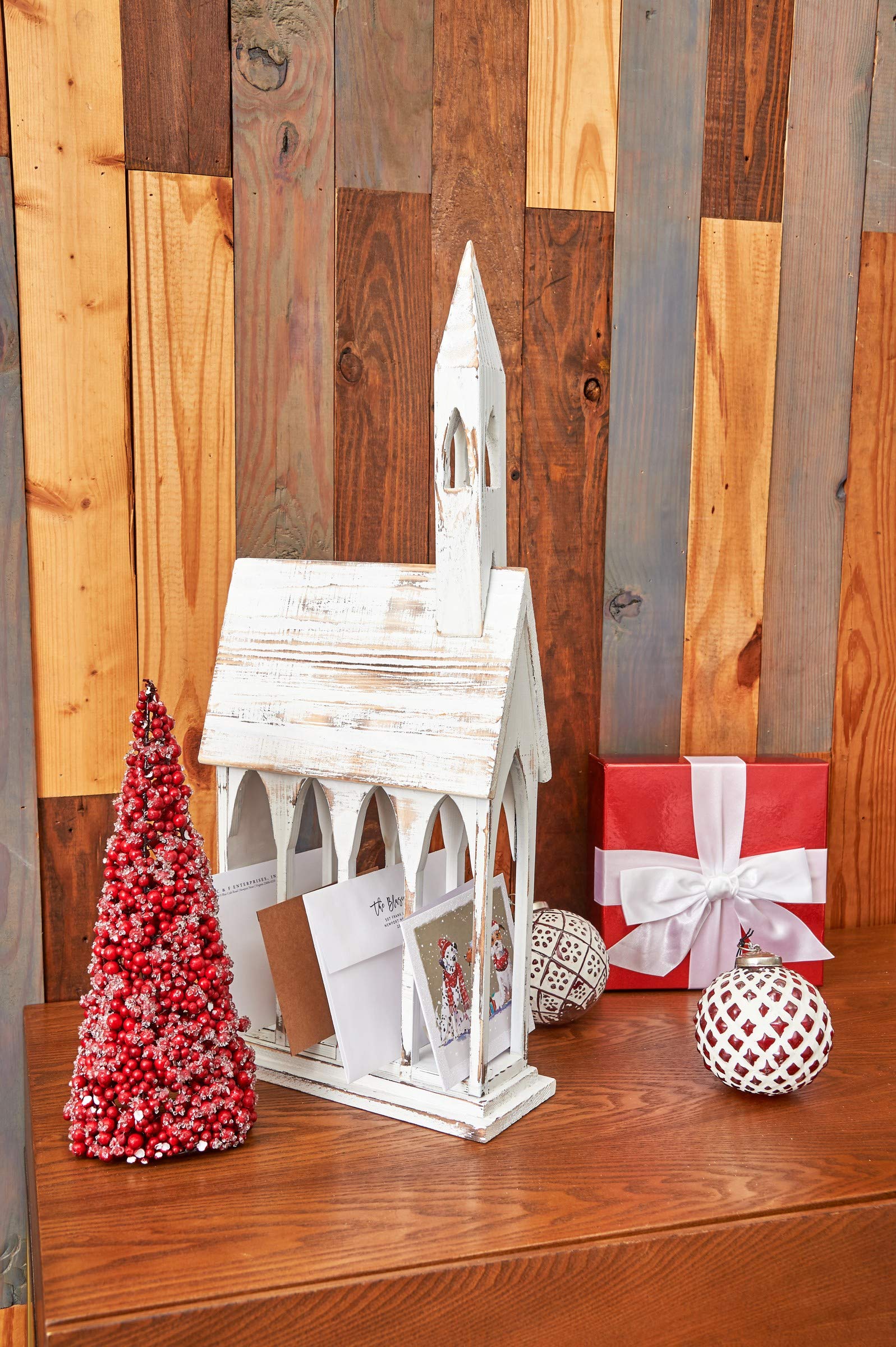 GALLERIE II Iglesia de Navidad Soporte Cartas titular de la tarjeta