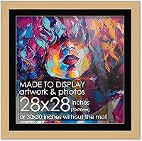 Vista 64 de Marco de madera negra de 9 x 9 pulgadas con paspartú blanco Con paspartú de 12 x 12 a 9 x 9 pulgadas Protector inastillable acrílico UV