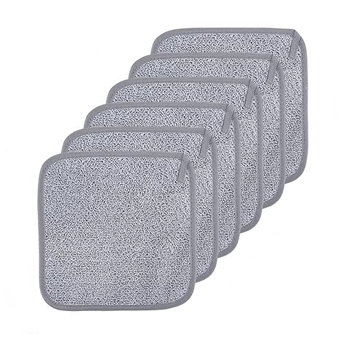 Miniatura 4 de Polyte Desmaquillante de microfibra hipoalergénica premium y paño de limpieza facial, 8 x 8 pulgadas, paquete de 12 (rosa)