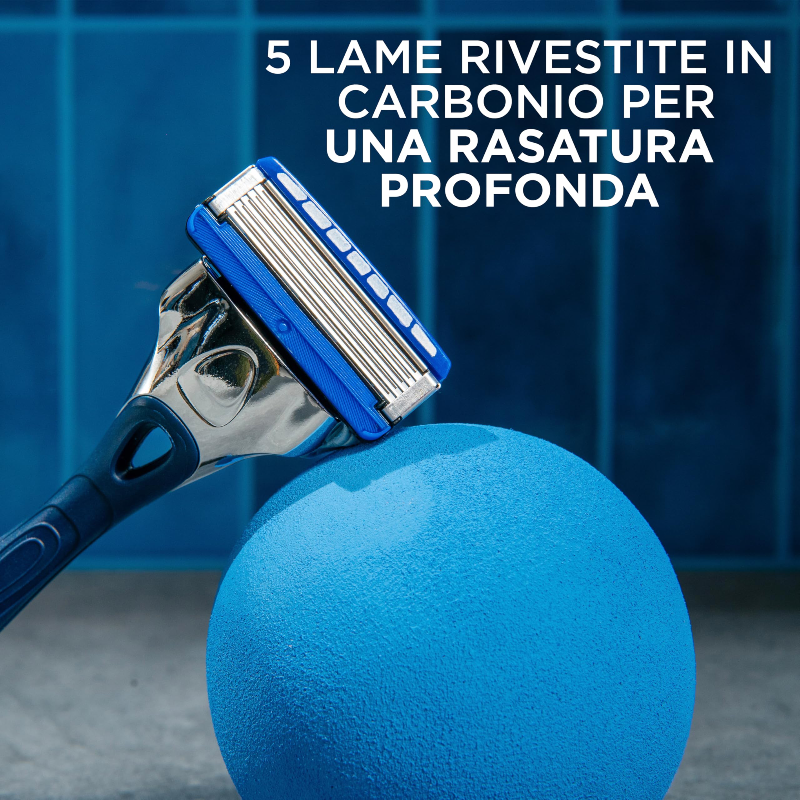 Wilkinson Sword Rasoio Wilkinson Sword Hydro 5 Skin Protection, Confezione con Manico + 1 Testina 5 Lame Montata, Rasoio per Uomo, Ideale per Pelli Sensibili