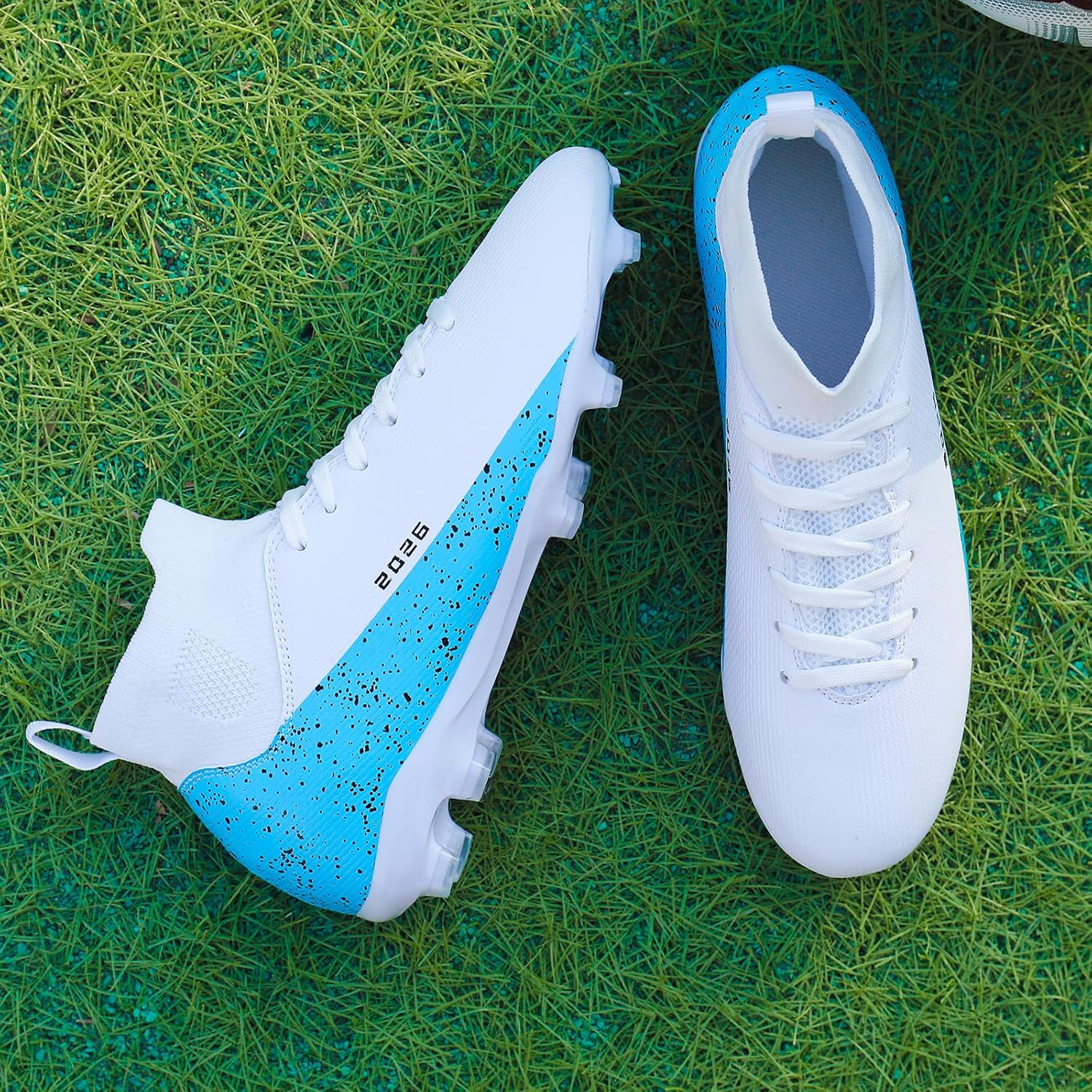 Soccer Cleats Mens Womens Indoor Soccer Shoes Wide Baseball Turf Shoes Youth Rugby Shoes Adult Artificial Ground AG FG TF Football Boots