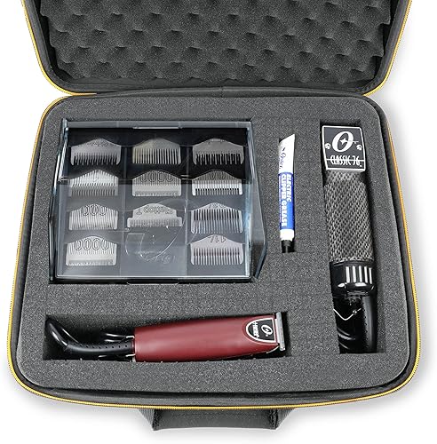 Miniatura 2 de USA GEAR Barber Case - Barber Clipper Case Compatible with Oster Clippers, Oster T-Finisher, Blades, and More Supplies - Customizable Foam Interior,