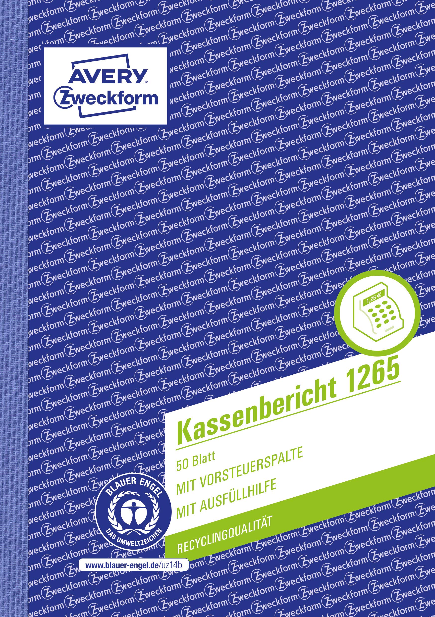 AVERY Zweckform 1265 Register Report (A5, Micro-Perforated, Tested By