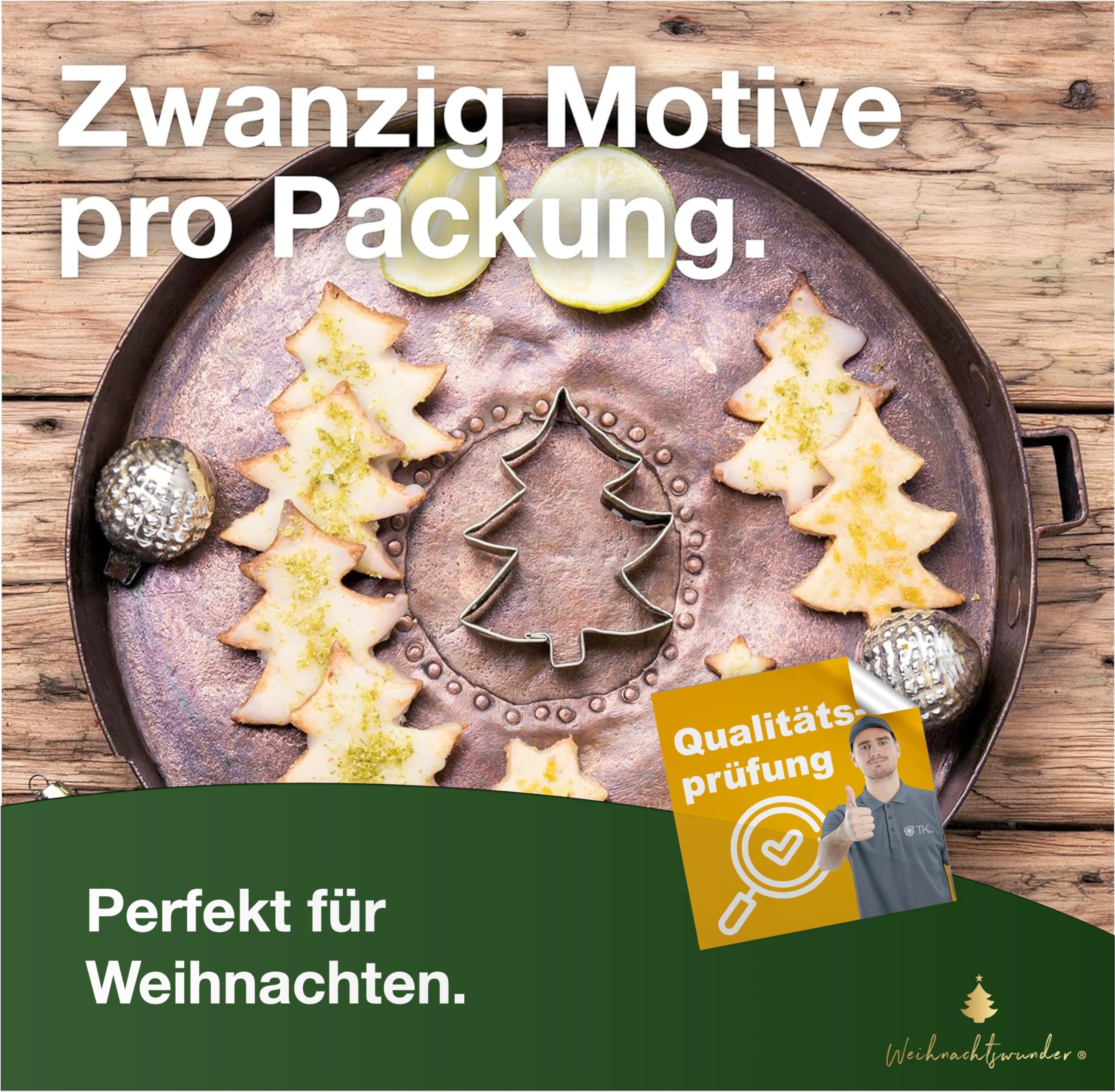 Set de 100 moldes para galletas - para hornear Navidad y XMAS - Molde insertable & Cortador de galletas & Molde para galletas & Molde para galletas