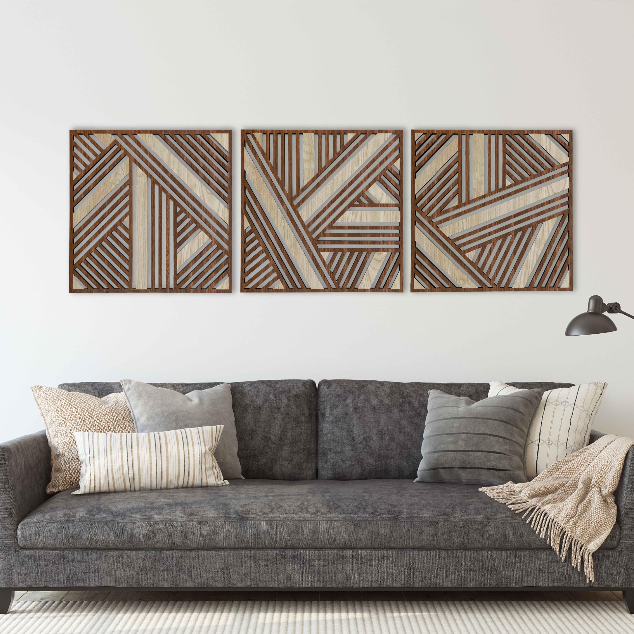 Amazon.com: Art Deco Wood Wall Art, Unique Geometric Design