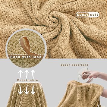 6 Pack Oversized Bath Towel Set 35in x 70 inches Brown Bathroom Towel Extra Large Bath Sheets for Shower Pool Beach Bathroom Super Absorbent Soft Quick Dry Towels (Brown, 70 * 35)