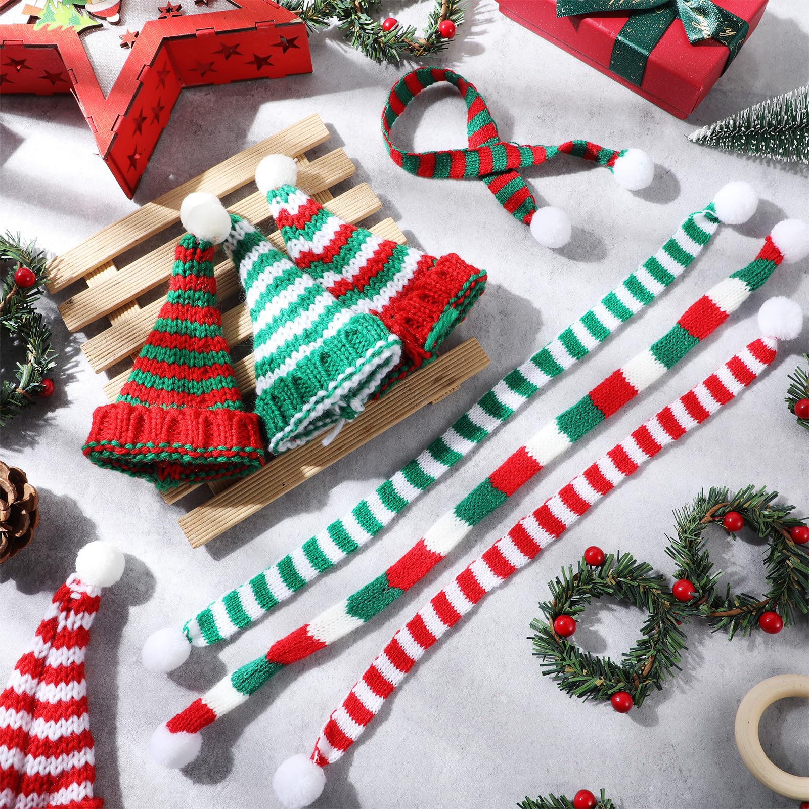 25 Pcs Weihnachtsmann Besteckhalter Für Weihnachtsmützen Mini-Weihnachtsmütze