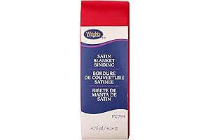 WRIGHTS 117794076 2-Inch Wide Scarlet 4-3/4 Yard Single Fold Satin Blanket Binding
