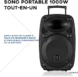 Vonyx VERVE-46 15-Inch Portable PA Speaker, 1000W Battery Powered Sound System, Wireless Mics Included, Perfect Portable PA System & Speaker With Microphone for Events, Parties, and Presentations - 2