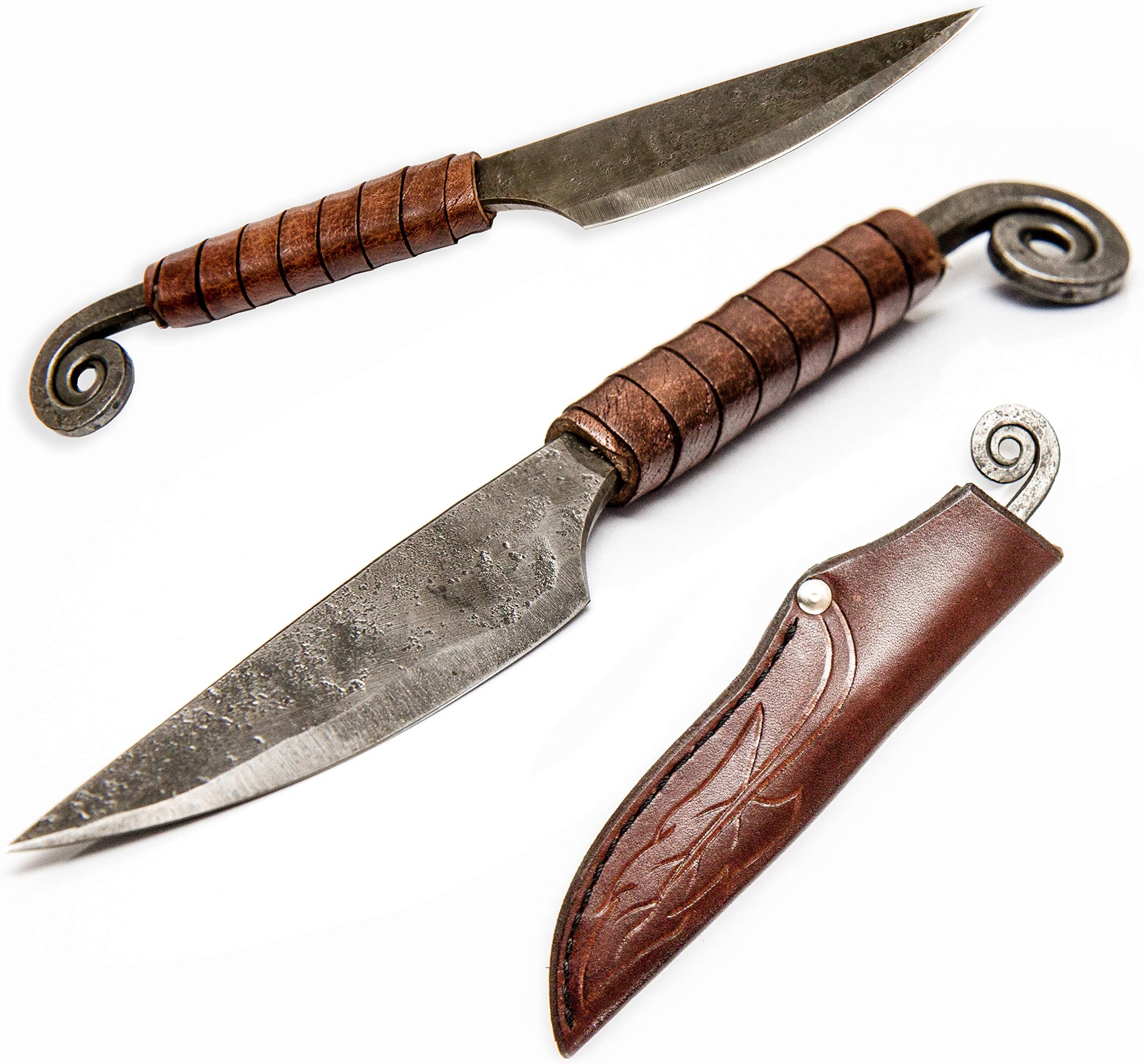Toferner Original Gift Letter Knife Hand Forged Spring Steel Celtic Style with Genuine Leather Bag